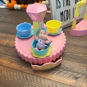 Lot of  1991 Tyco Bitsy Bears Musical Carousel Teacups Tickets